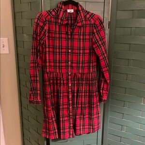 J.CREW Tartan Collared Shirt Dress :: size 2 :: excellent condition